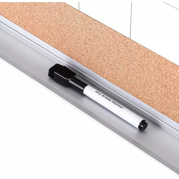 Amazon Basics Monthly Calendar Whiteboard Dry Erase and Cork Board Silver Aluminium Frame 24 x 36 Inches WhiteAmazon Basics Monthly Calendar Whiteboard Dry Erase and Cork Board Silver Aluminium Frame 24 x 36 Inches White