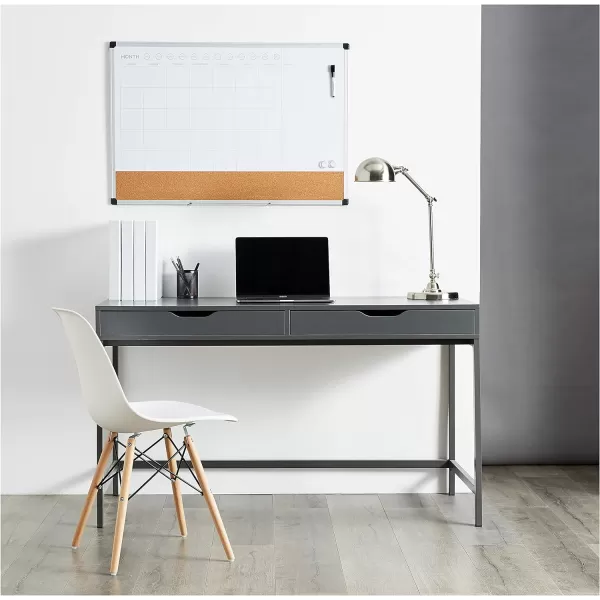 Amazon Basics Monthly Calendar Whiteboard Dry Erase and Cork Board Silver Aluminium Frame 24 x 36 Inches WhiteAmazon Basics Monthly Calendar Whiteboard Dry Erase and Cork Board Silver Aluminium Frame 24 x 36 Inches White