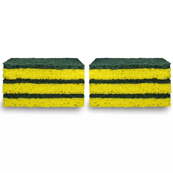 Amazon Basics NonScratch Sponges 6Pack BlueHeavy Duty