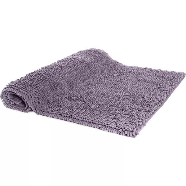Amazon Basics NonSlip Microfiber Shag Bathroom Rug Mat 21 x 34 PlatinumLavender