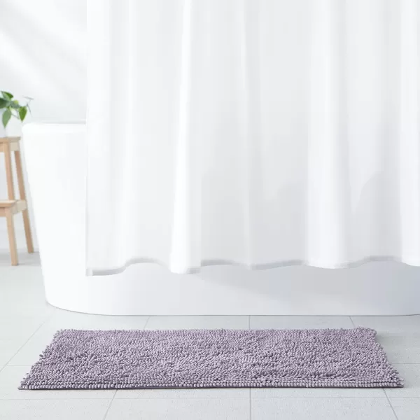 Amazon Basics NonSlip Microfiber Shag Bathroom Rug Mat 21 x 34 PlatinumLavender