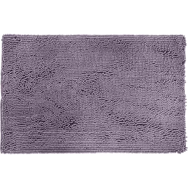 Amazon Basics NonSlip Microfiber Shag Bathroom Rug Mat 21 x 34 PlatinumLavender
