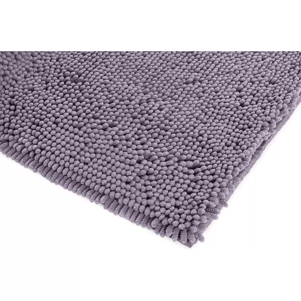 Amazon Basics NonSlip Microfiber Shag Bathroom Rug Mat 21 x 34 PlatinumLavender