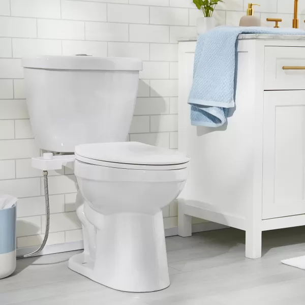Amazon Basics Nonelectrical Bidet Attachment for Toilet with Water Adjustment Slim 1642 x 461 x 35White Toilet Bidet