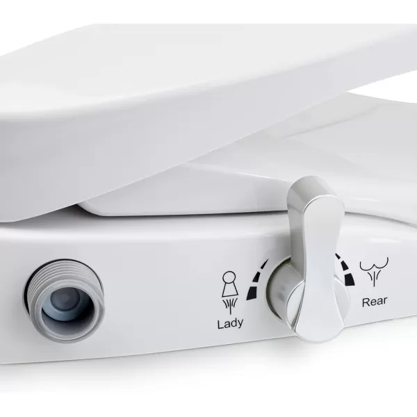 Amazon Basics Nonelectrical Bidet Attachment for Toilet with Water Adjustment Slim 1642 x 461 x 35White Toilet Seat