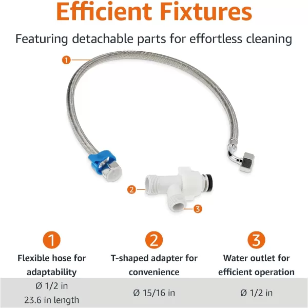 Amazon Basics Nonelectrical Bidet Attachment for Toilet with Water Adjustment Slim 1642 x 461 x 35White Toilet Seat
