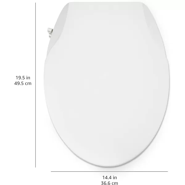 Amazon Basics Nonelectrical Bidet Attachment for Toilet with Water Adjustment Slim 1642 x 461 x 35White Toilet Seat