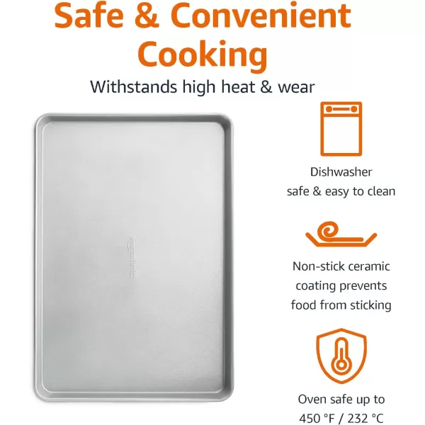 Amazon Basics Nonstick Baking Sheet amp Cooling Rack Set Half Sheet Size  1 PackHalf Sheet  1 Pack
