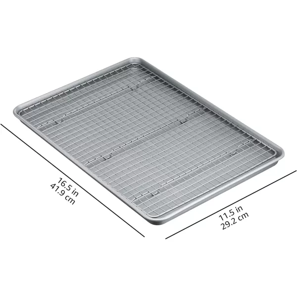 Amazon Basics Nonstick Baking Sheet amp Cooling Rack Set Half Sheet Size  1 PackHalf Sheet  1 Pack
