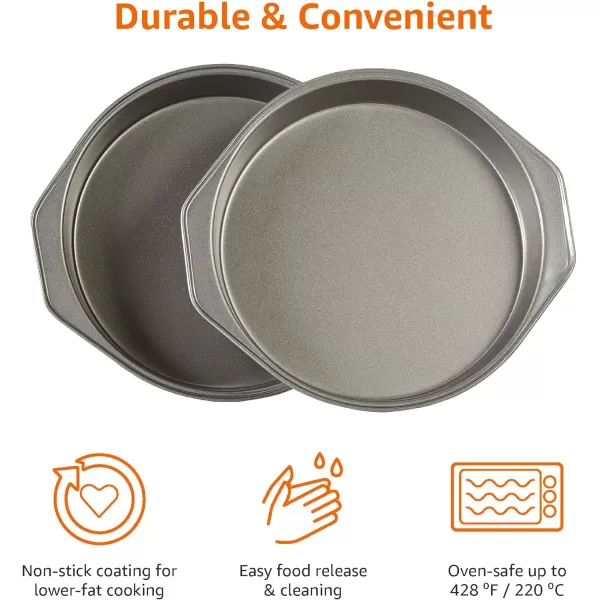 Amazon Basics Nonstick Round Baking Cake Pan 9 Inch Set of 2 Gray 107x97x15cmAmazon Basics Nonstick Round Baking Cake Pan 9 Inch Set of 2 Gray 107x97x15cm
