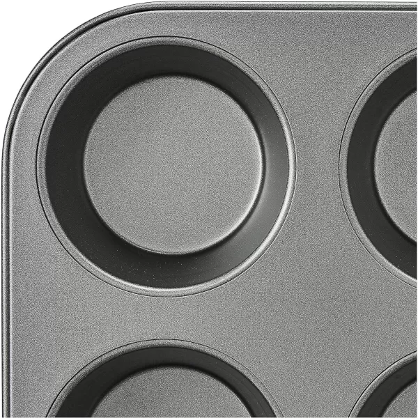 Amazon Basics Nonstick Round Muffin Baking Pan 12 Cups Set of 2 Gray 139x1055x122Amazon Basics Nonstick Round Muffin Baking Pan 12 Cups Set of 2 Gray 139x1055x122