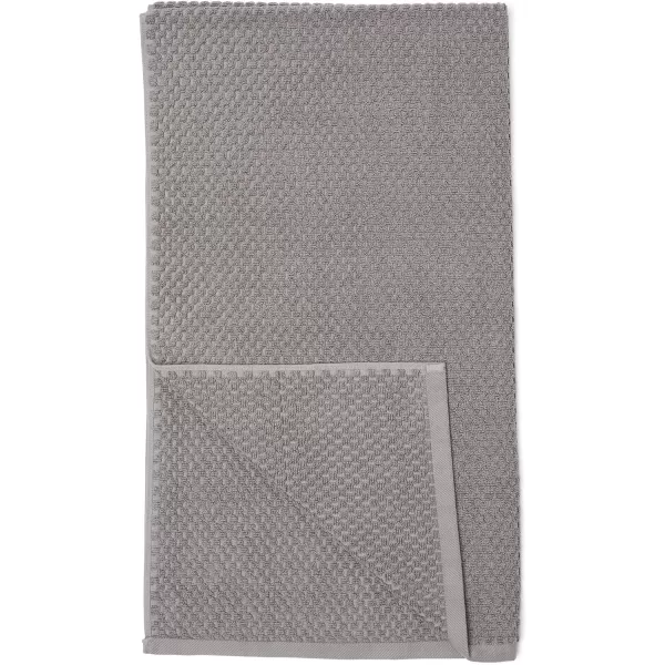 Amazon Basics Odor Resistant Textured Bath Towel Set  6Pieces Cotton Assorted Dark Grey 54 L x 30 W6Piece Set Dark Grey
