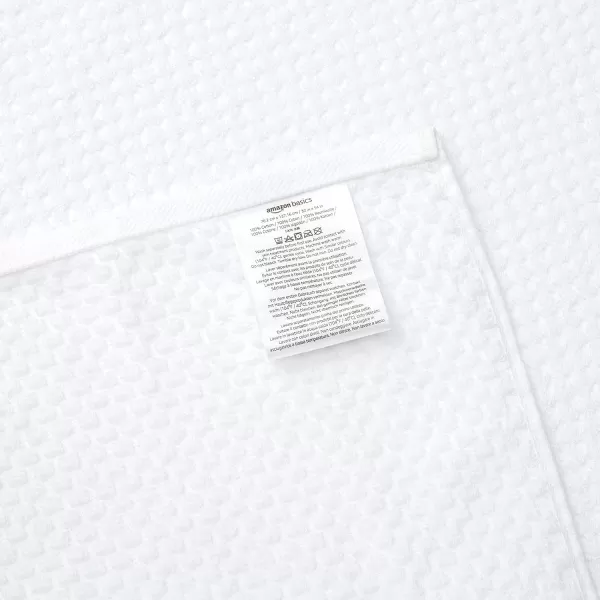 Amazon Basics Odor Resistant Textured Wash Cloth 12 x 12 Inches  12Pack White6Piece Set White