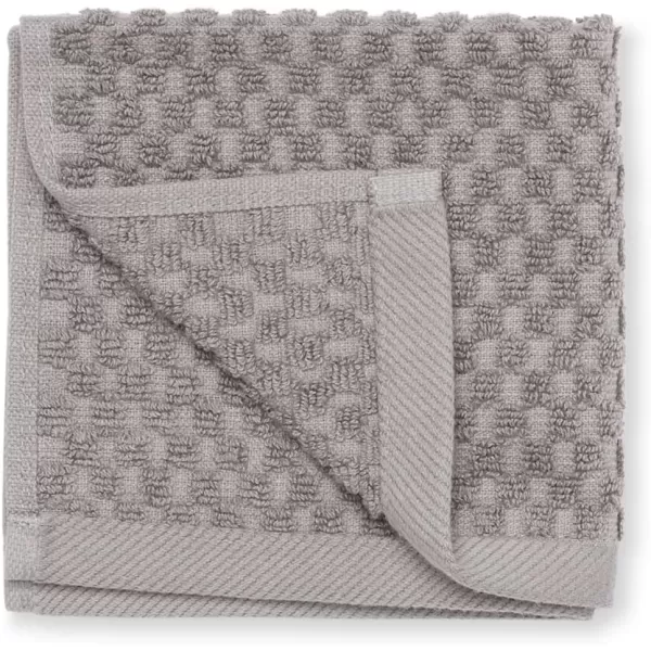 Amazon Basics Odor Resistant Textured Wash Cloth 12 x 12 Inches  12Pack WhiteWashcloth Pack of 12 Dark Grey