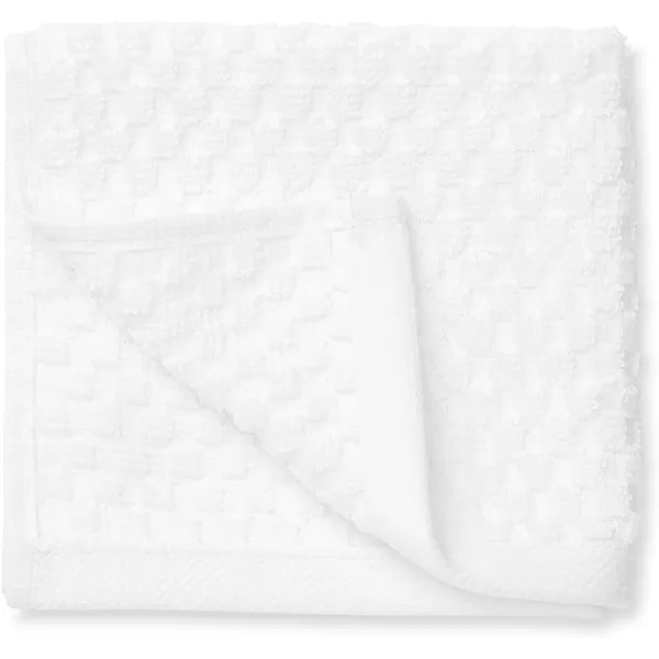 Amazon Basics Odor Resistant Textured Wash Cloth 12 x 12 Inches  12Pack WhiteWashcloth Pack of 12 White