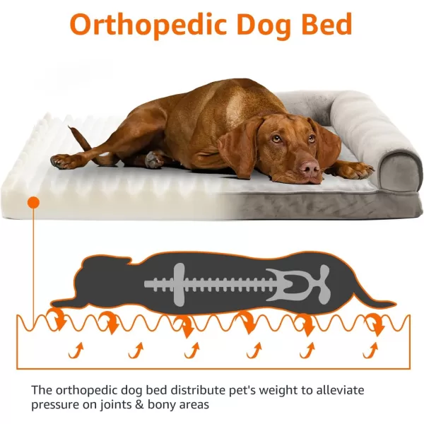 Amazon Basics Orthopedic Foam Living Room Couch Dog Pet Bed with Removable Cover 30 x 20 x 625Egg Crate Foam 280L x 225W x 31Th