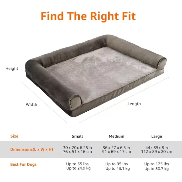 Amazon Basics Orthopedic Foam Living Room Couch Dog Pet Bed with Removable Cover 30 x 20 x 625Egg Crate Foam 280L x 225W x 31Th