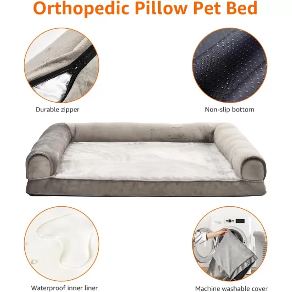 Amazon Basics Orthopedic Foam Living Room Couch Dog Pet Bed with Removable Cover 30 x 20 x 625Egg Crate Foam 280L x 225W x 31Th