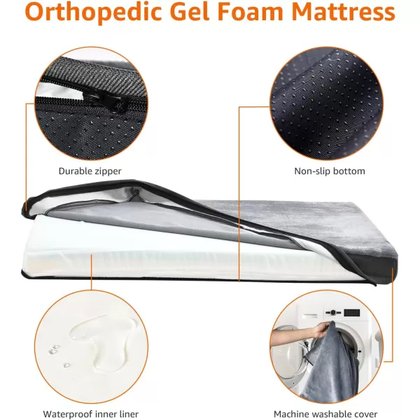 Amazon Basics Orthopedic Foam Living Room Couch Dog Pet Bed with Removable Cover 30 x 20 x 625Gel Foam 350L x 220W x 30Th