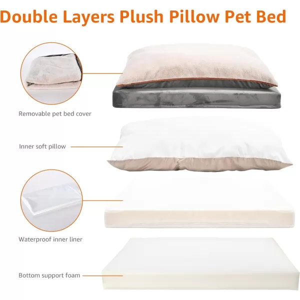 Amazon Basics Orthopedic Foam Living Room Couch Dog Pet Bed with Removable Cover 30 x 20 x 625Pillowtop XXLarge