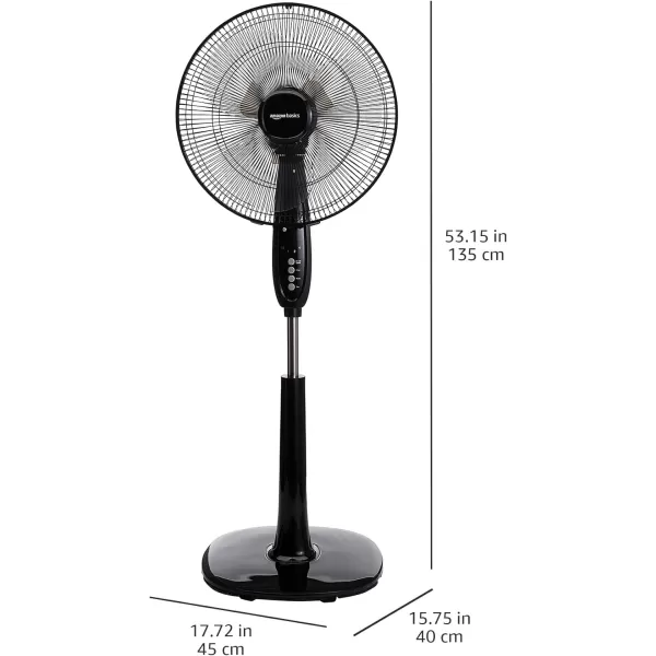 Amazon Basics Oscillating Dual Blade Standing Pedestal Fan with Remote 16Inch BlackAmazon Basics Oscillating Dual Blade Standing Pedestal Fan with Remote 16Inch Black