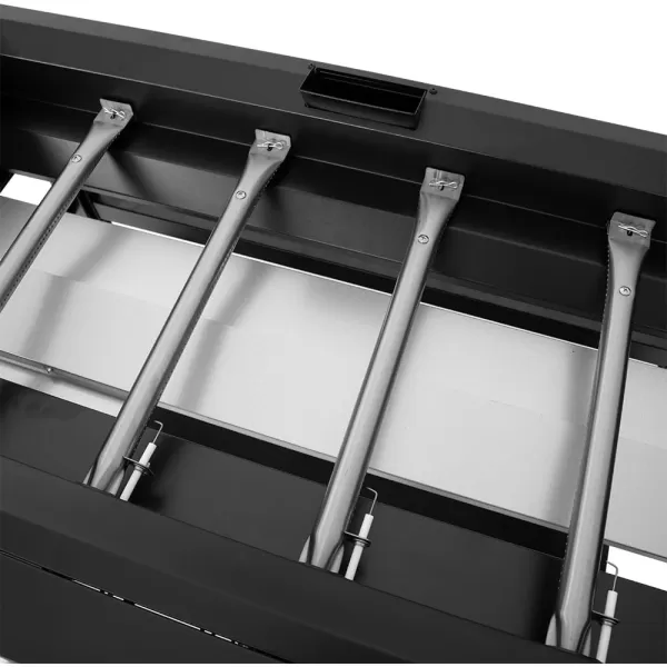 Amazon Basics Outdoor 4 Burner Gas Griddle with 36Inch Matte Enamel Coated Griddle Top and Side Shelfs4 Burner