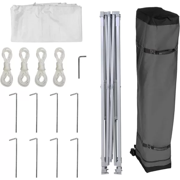 Amazon Basics Outdoor Pop Up Canopy 10 ft x 10 ft with 4pk Weight Wheeled Carry Bag WhitePop Up White