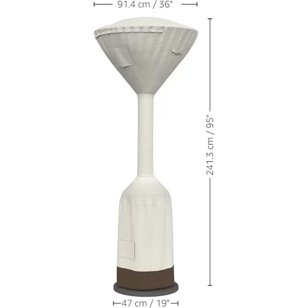 Amazon Basics Outdoor Round Stand Up Patio Heater Cover BlackTan Round