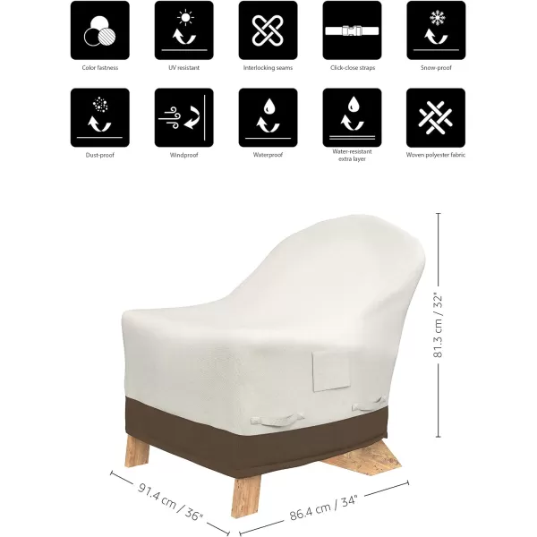 Amazon Basics Outdoor StackableChair Patio Furniture Cover Beige  TanBeige  Tan 1Pack Adirondack Chair