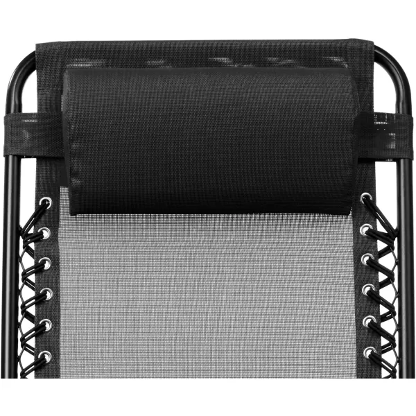 Amazon Basics Outdoor Textilene Zero Gravity Folding Lounge Rocker with Pillow RedBlack Foldable Rocking Chair