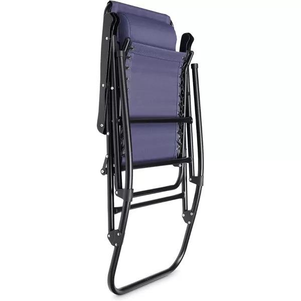 Amazon Basics Outdoor Textilene Zero Gravity Folding Lounge Rocker with Pillow RedNavy Foldable Rocking Chair