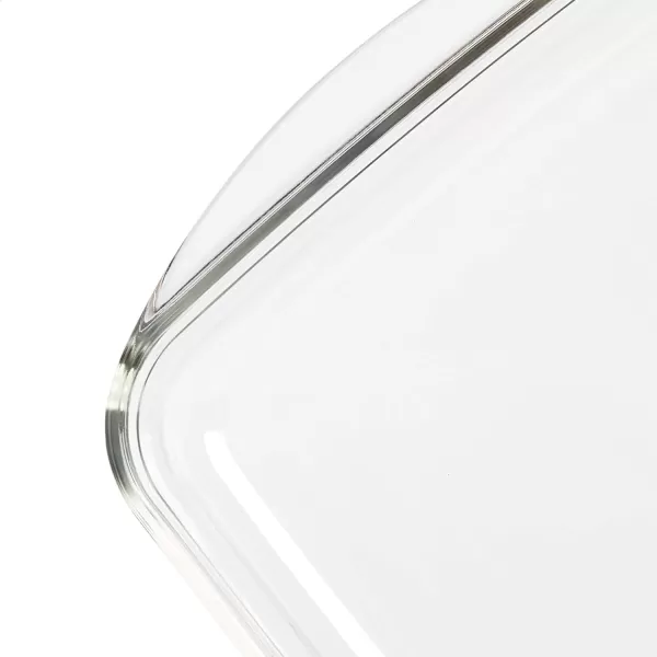 Amazon Basics Oven Safe Glass Baking and Food Storage Dish Set with BPAFree Lids Set of 2 Rectangular 36L and Square 16L2Piece Bakeware Set with Lids