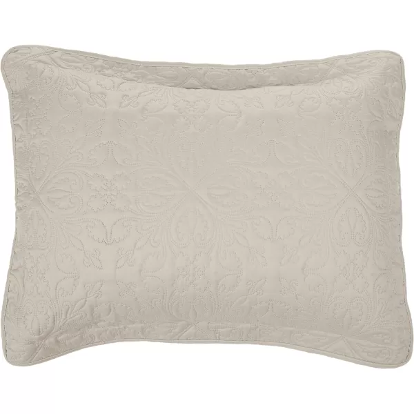 Amazon Basics Oversized Quilt Bed Set Embossed Coverlet and Sham  Twin Beige DiamondBeige FullQueen Floral