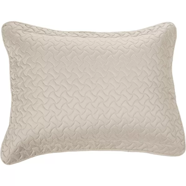 Amazon Basics Oversized Quilt Bed Set Embossed Coverlet and Sham  Twin Beige DiamondBeige FullQueen Wave