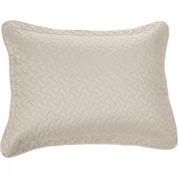 Amazon Basics Oversized Quilt Bed Set Embossed Coverlet and Sham  Twin Beige DiamondBeige King Wave