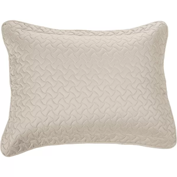 Amazon Basics Oversized Quilt Bed Set Embossed Coverlet and Sham  Twin Beige DiamondCream King Wave