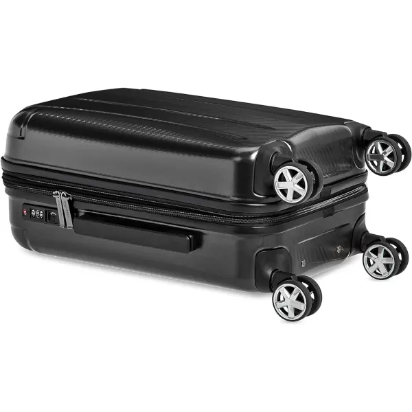 Amazon Basics Oxford Expandable Spinner Luggage Suitcase with TSA Lock  301 Inch BlackBlack 218Inch