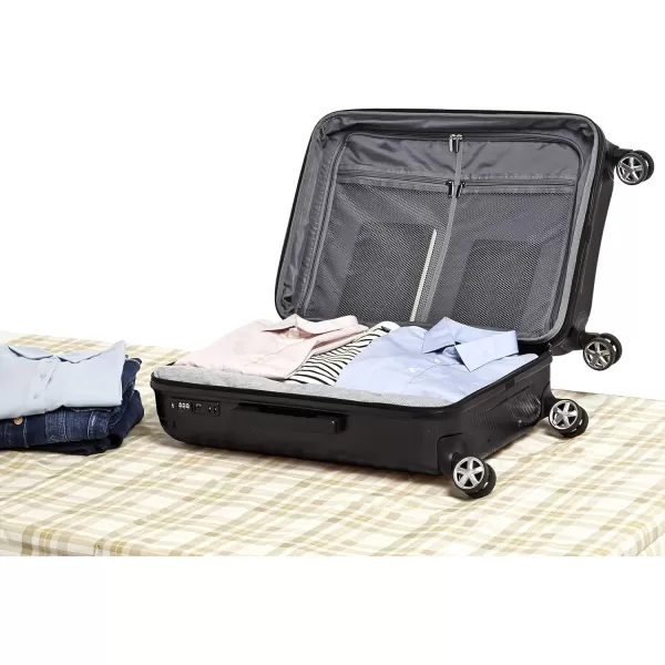 Amazon Basics Oxford Expandable Spinner Luggage Suitcase with TSA Lock  301 Inch BlackBlack 268Inch