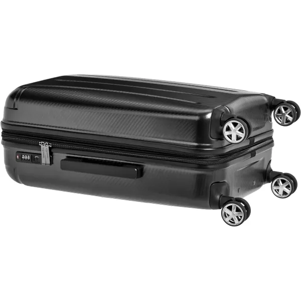 Amazon Basics Oxford Expandable Spinner Luggage Suitcase with TSA Lock  301 Inch BlackBlack 301 Inch