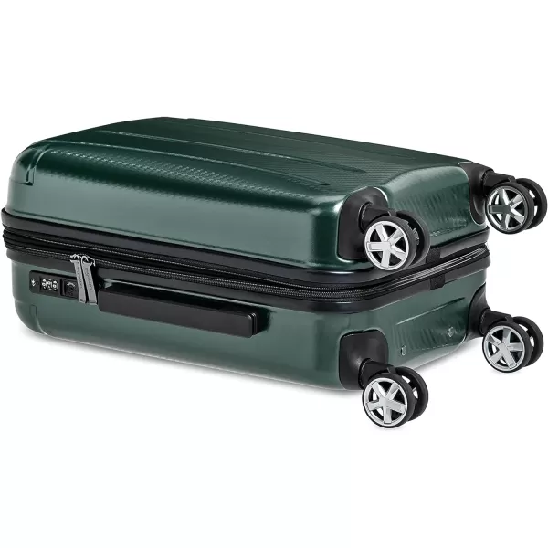 Amazon Basics Oxford Expandable Spinner Luggage Suitcase with TSA Lock  301 Inch BlackGreen 218Inch