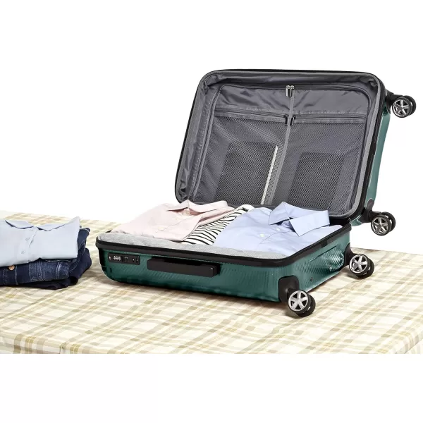 Amazon Basics Oxford Expandable Spinner Luggage Suitcase with TSA Lock  301 Inch BlackGreen 268Inch