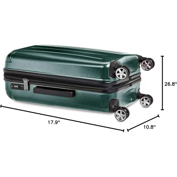 Amazon Basics Oxford Expandable Spinner Luggage Suitcase with TSA Lock  301 Inch BlackGreen 268Inch