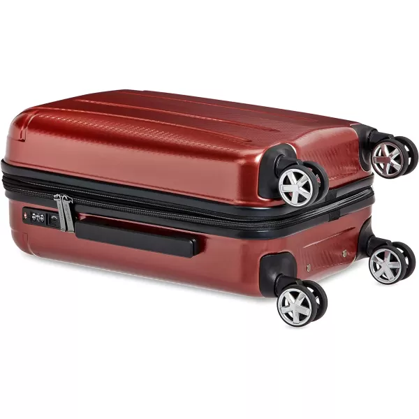 Amazon Basics Oxford Expandable Spinner Luggage Suitcase with TSA Lock  301 Inch BlackRed 218Inch