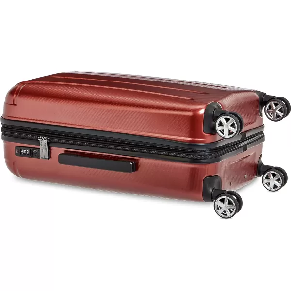 Amazon Basics Oxford Expandable Spinner Luggage Suitcase with TSA Lock  301 Inch BlackRed 268Inch