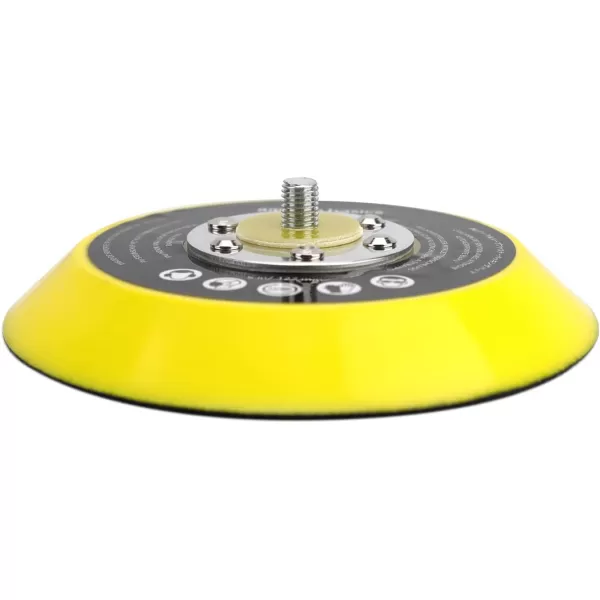 Amazon Basics PU Hook and Loop Fastener Backing Pad 5inch Yellow BlackAmazon Basics PU Hook and Loop Fastener Backing Pad 5inch Yellow Black