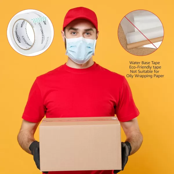 Amazon Basics Packing Tape Designed for Moving Storage and Packing Shipping and Mailing 188Inch Wide x 109 Yards Crystal Clear 6Pack109 Yards 6Pack