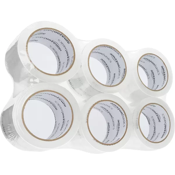 Amazon Basics Packing Tape Designed for Moving Storage and Packing Shipping and Mailing 188Inch Wide x 109 Yards Crystal Clear 6Pack283W x 546 Yards 6Pack