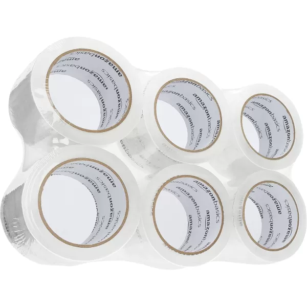 Amazon Basics Packing Tape Designed for Moving Storage and Packing Shipping and Mailing 188Inch Wide x 109 Yards Crystal Clear 6Pack283W x 546 Yards 6Pack