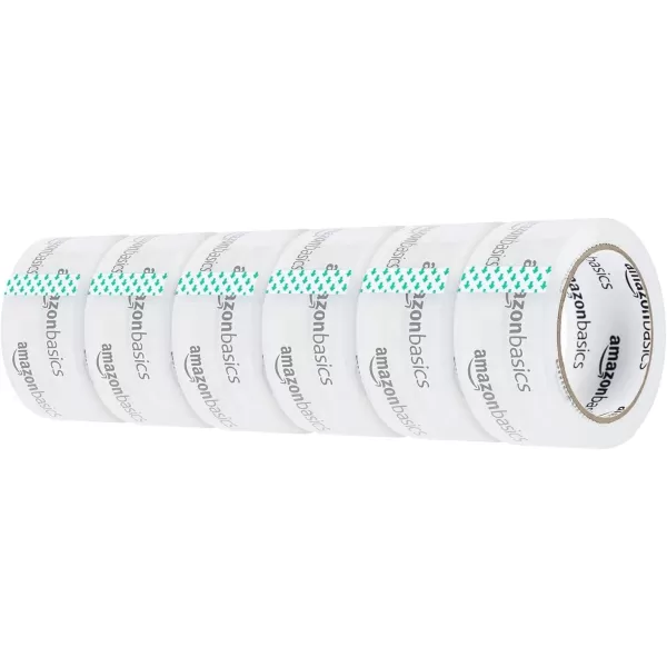 Amazon Basics Packing Tape Designed for Moving Storage and Packing Shipping and Mailing 188Inch Wide x 109 Yards Crystal Clear 6Pack546 Yards 6Pack