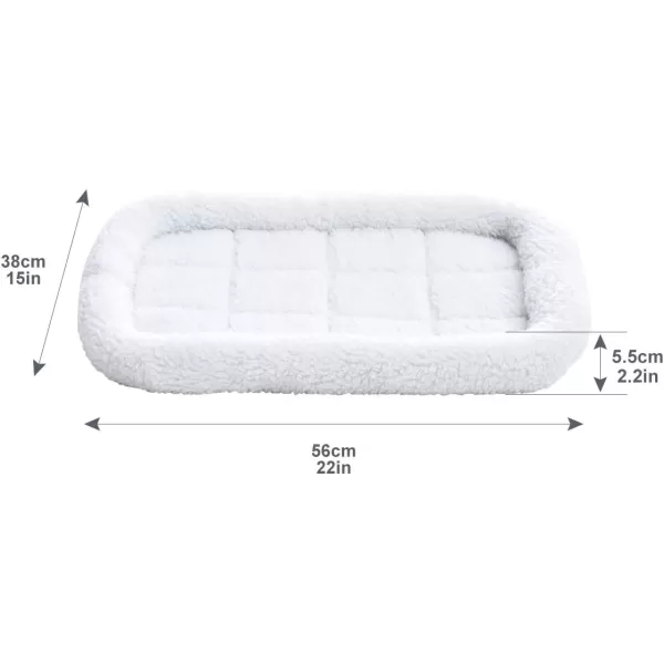 Amazon Basics Padded Pet amp Dog Bolster Bed White 22 x 15 inches220L x 150W x 22Th